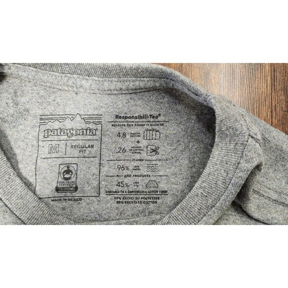 Patagonia Shirt Men's Size M | Gray Long Sleeve Crew Neck, Regular Fit, RN#51884 - Picture 8 of 9
